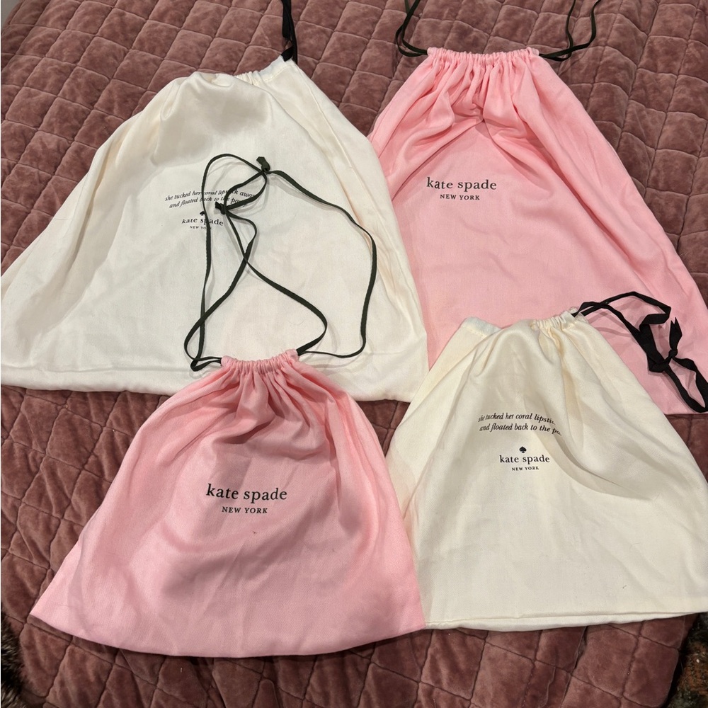 Set of four Kate Spade Dust Bags